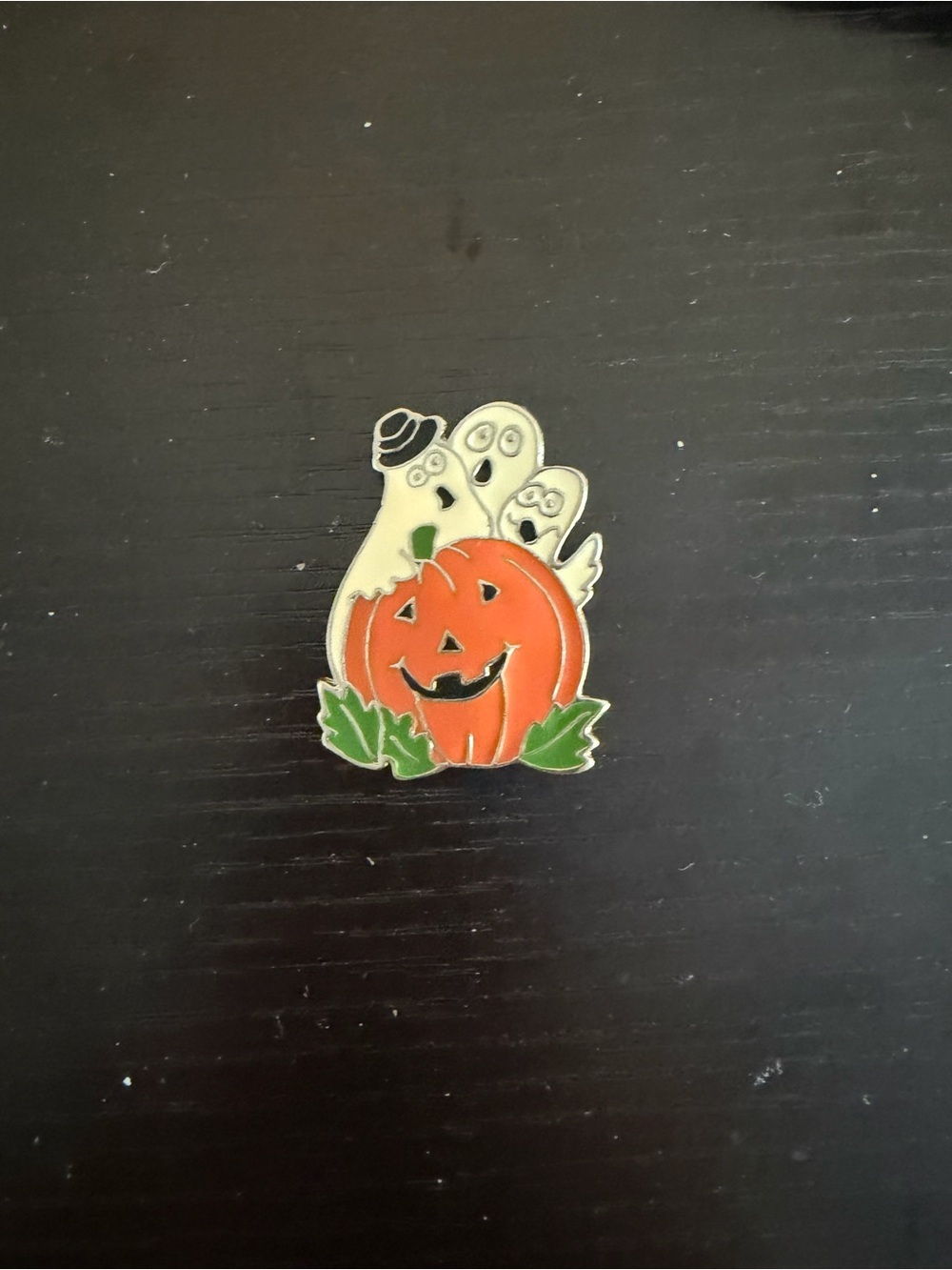 Halloween Pumpkin & Ghost Enamel brooch